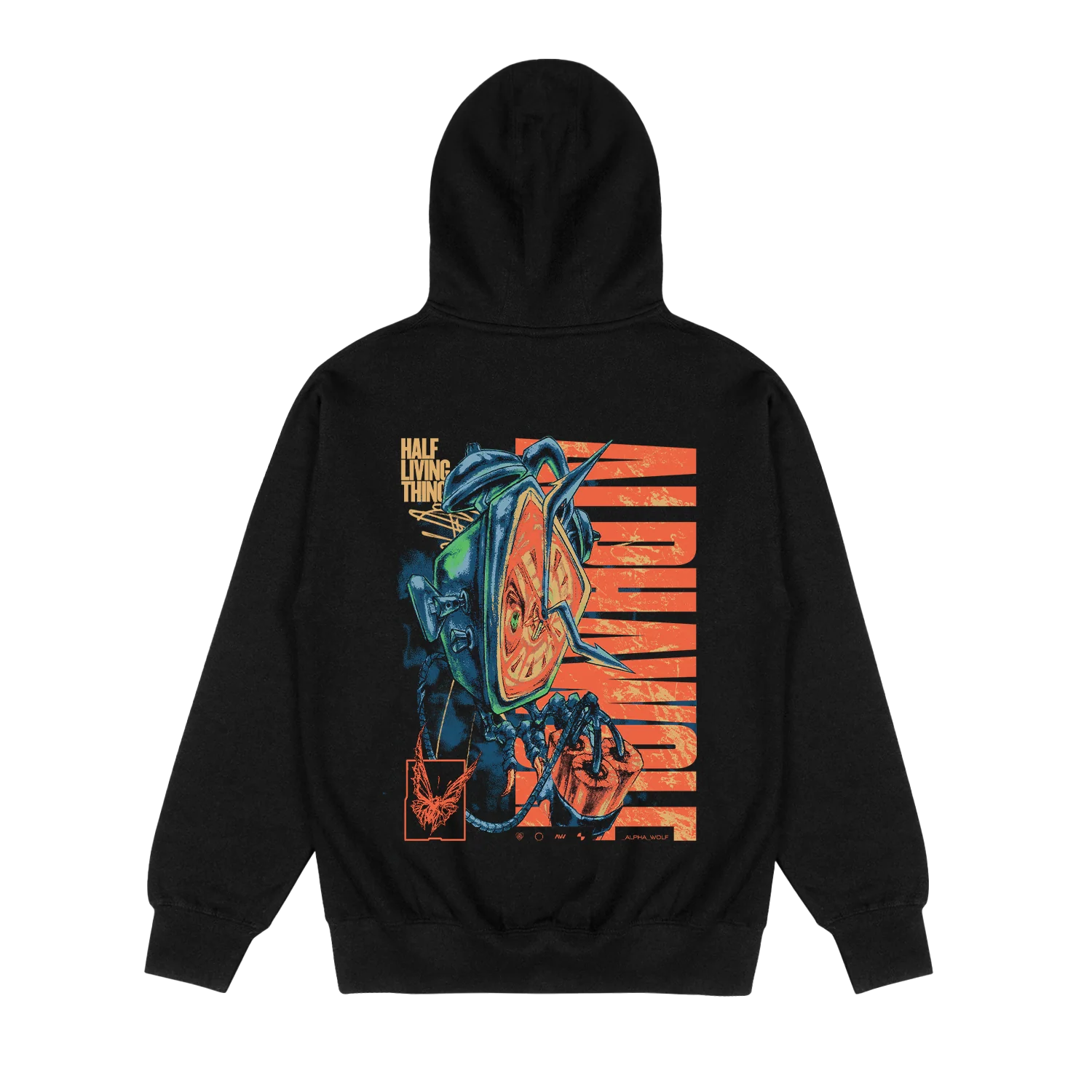 Alpha Wolf - Half Living Things Hoodie - Image 3