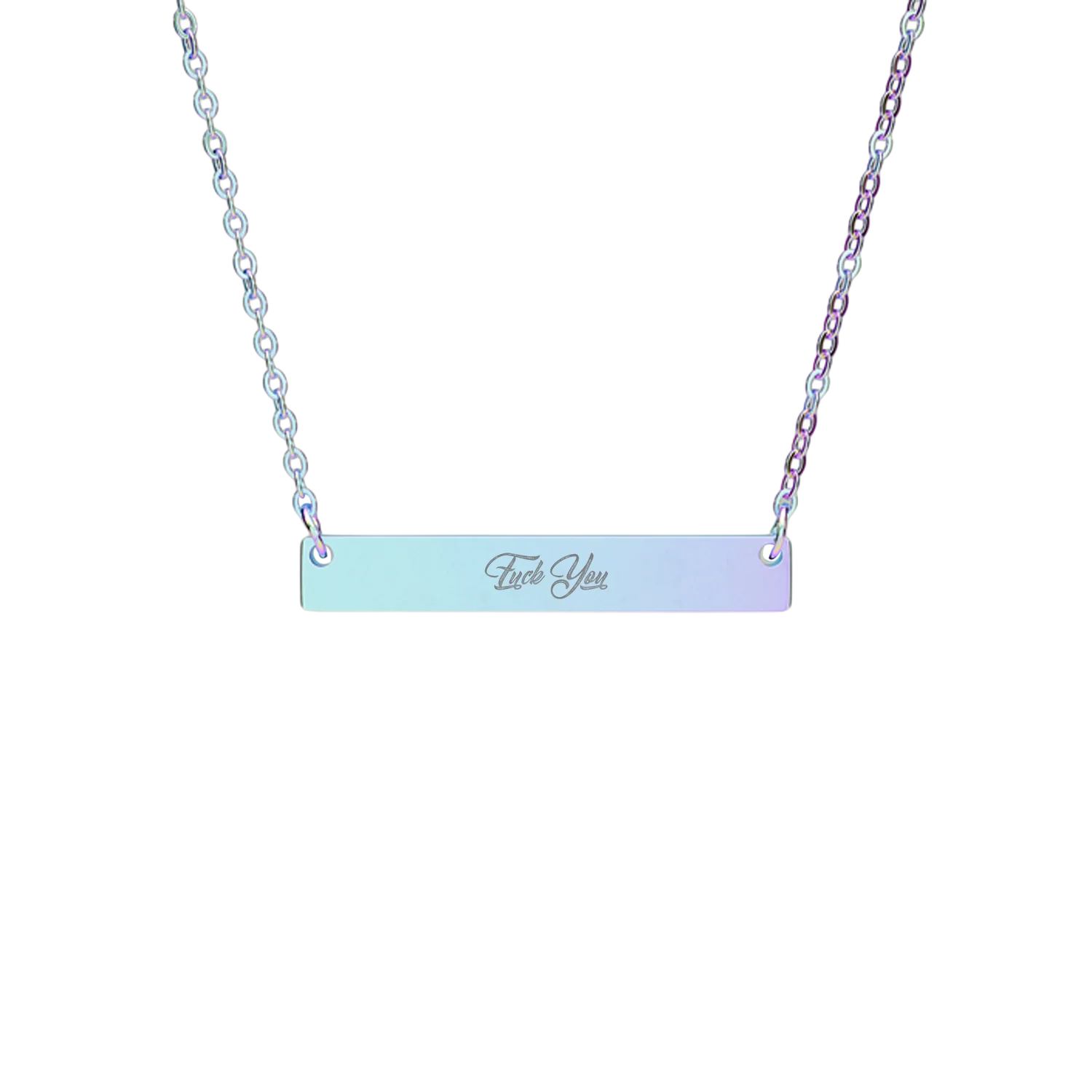 BeardPrincess - Floral Fuck Engraved Necklace - Image 3