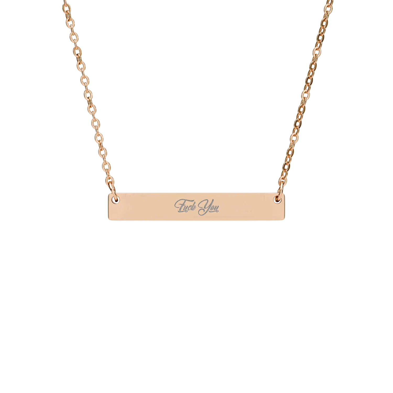 BeardPrincess - Floral Fuck Engraved Necklace - Image 4