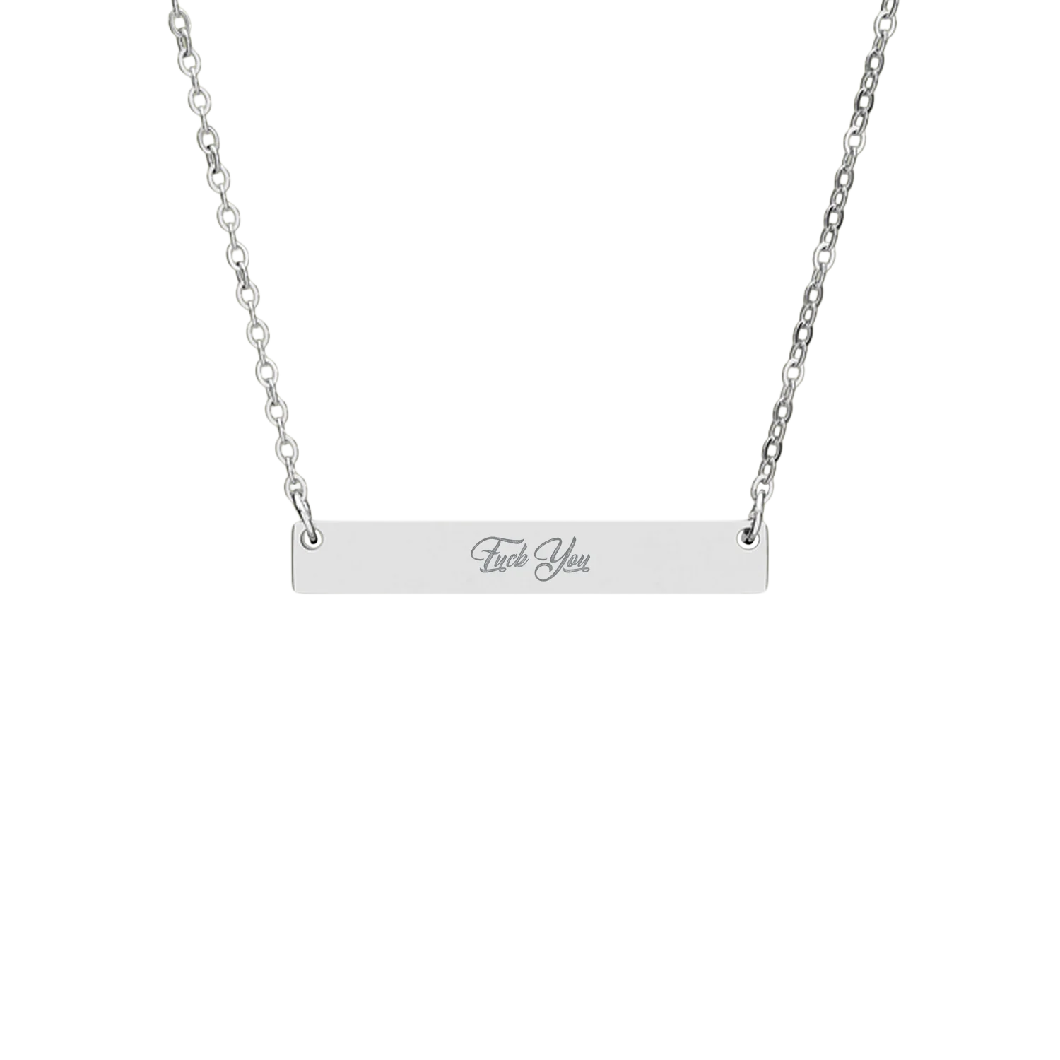 BeardPrincess - Floral Fuck Engraved Necklace - Image 5