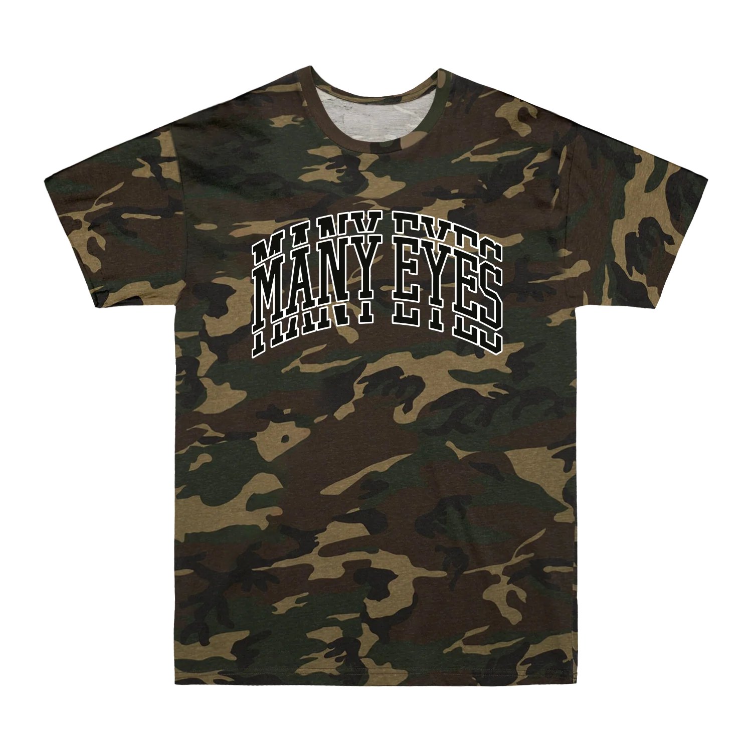 Many Eyes - College Logo Tee - Camo