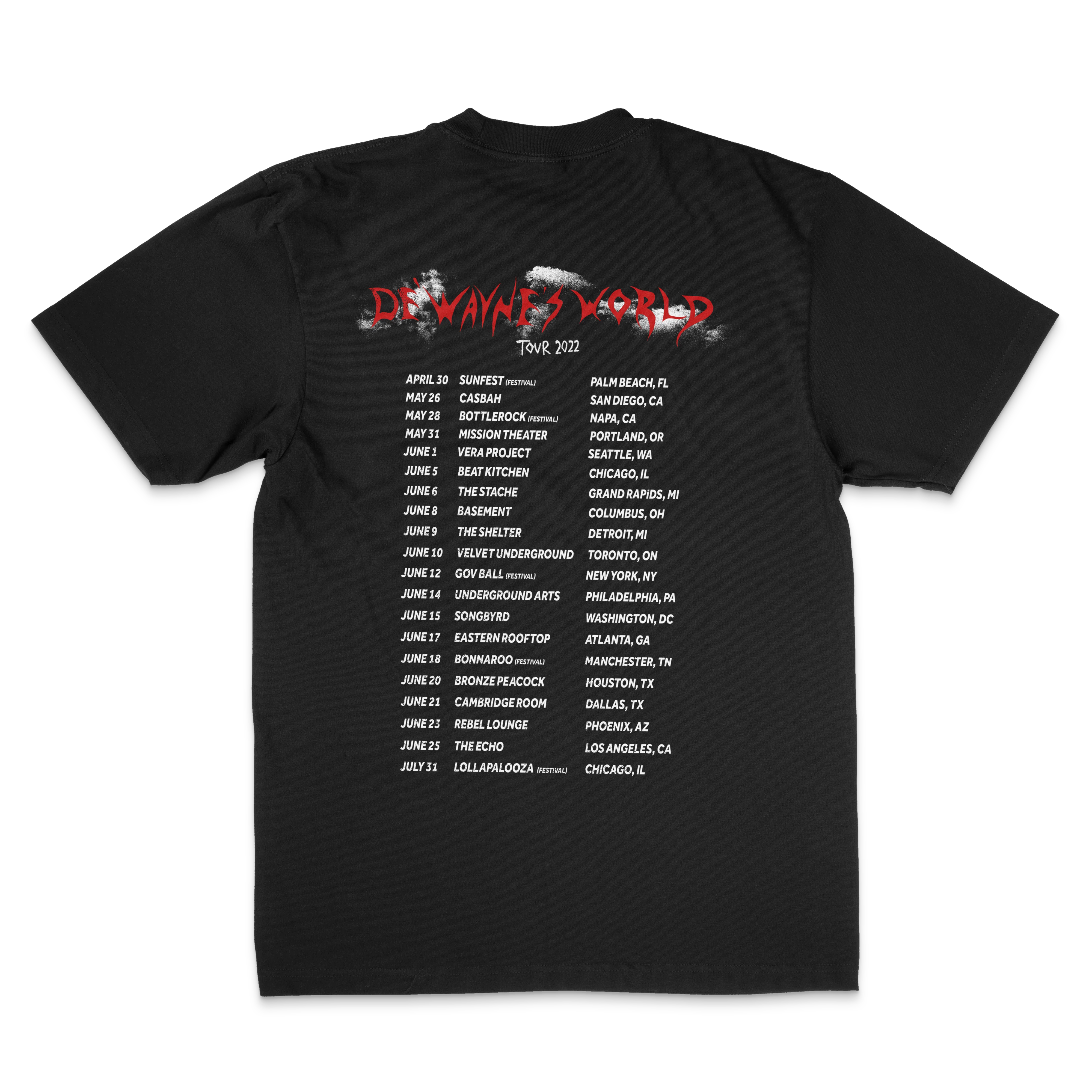 DE'WAYNE | DIE OUT HERE TOUR SHORT SLEEVE TEE - Image 2