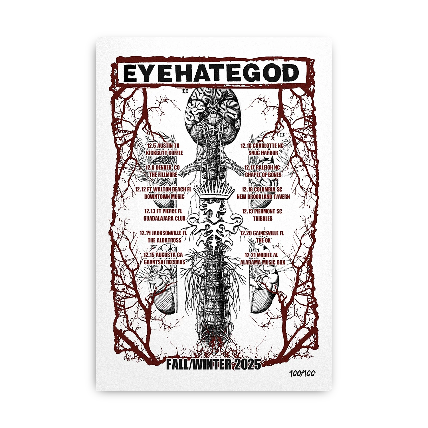 EYEHATEGOD - EHG Fall/Winter 2025 Tour Poster