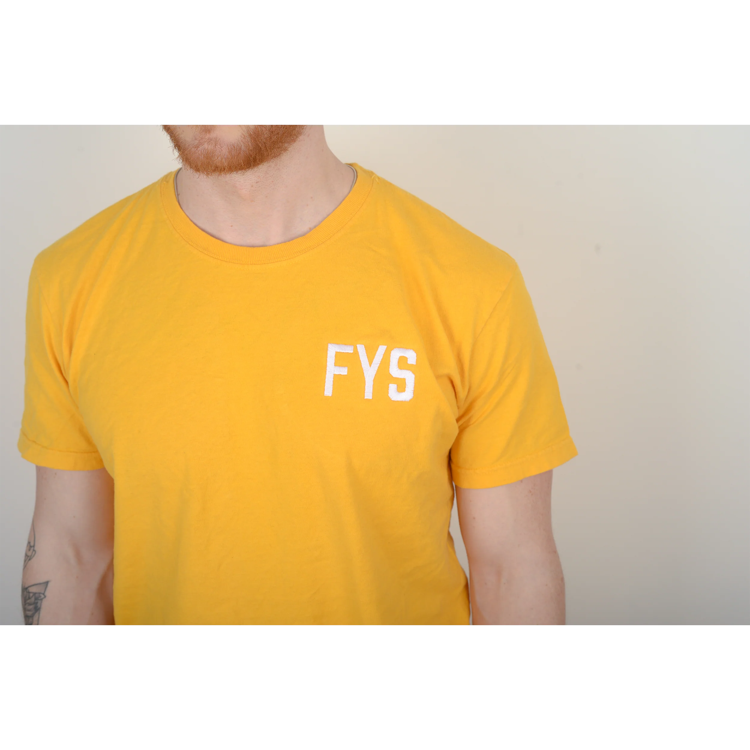 Four Year Strong - Embroidered Logo Shirt (Yellow) - Image 2