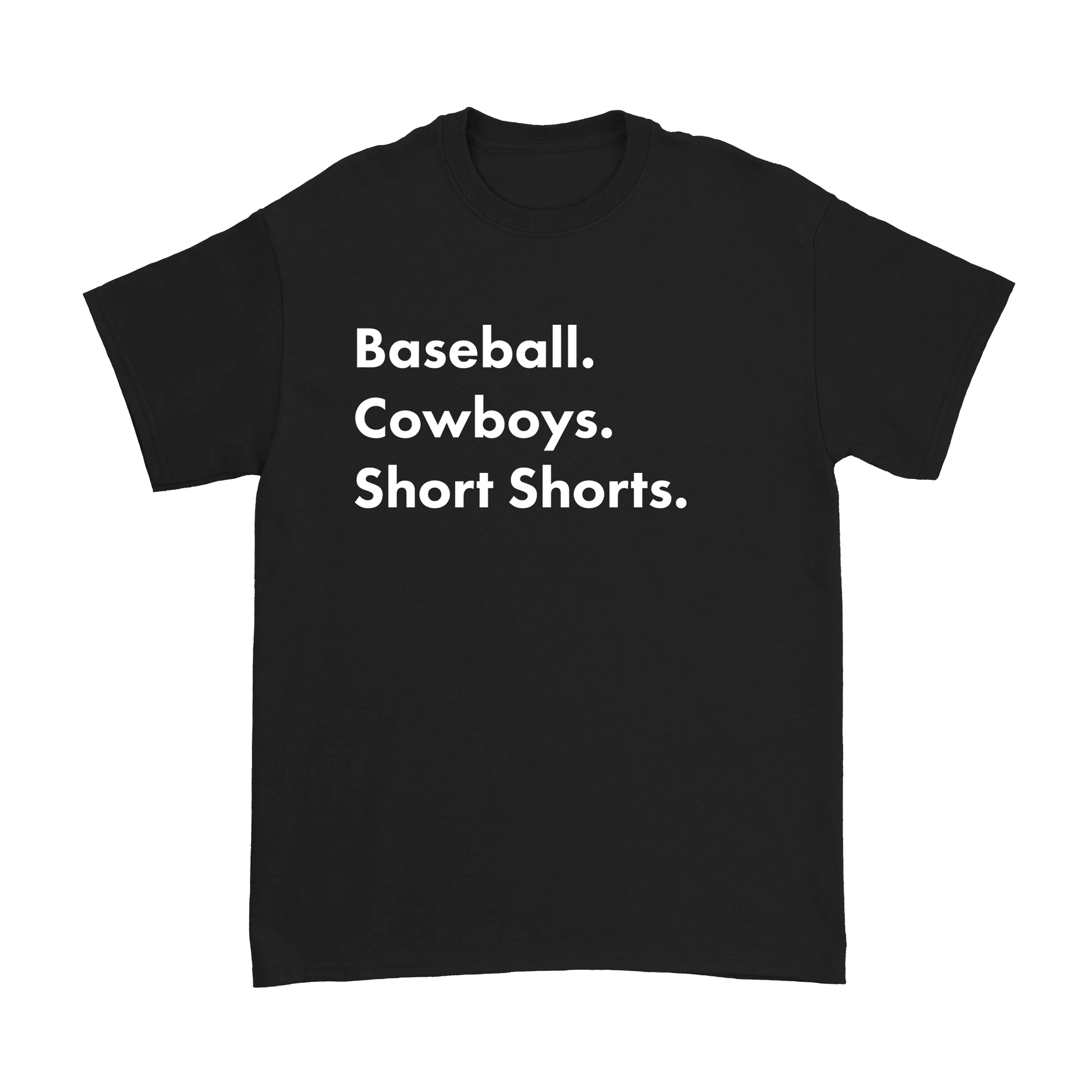 Garett Delano - Baseball. Cowboys. Short Shorts T-Shirt (Black)