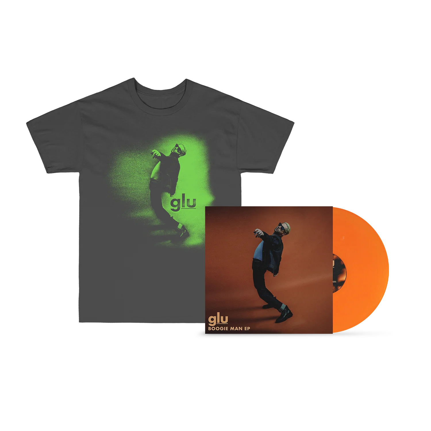 GLU - BM EP Cover Tee + Boogie Man EP Vinyl