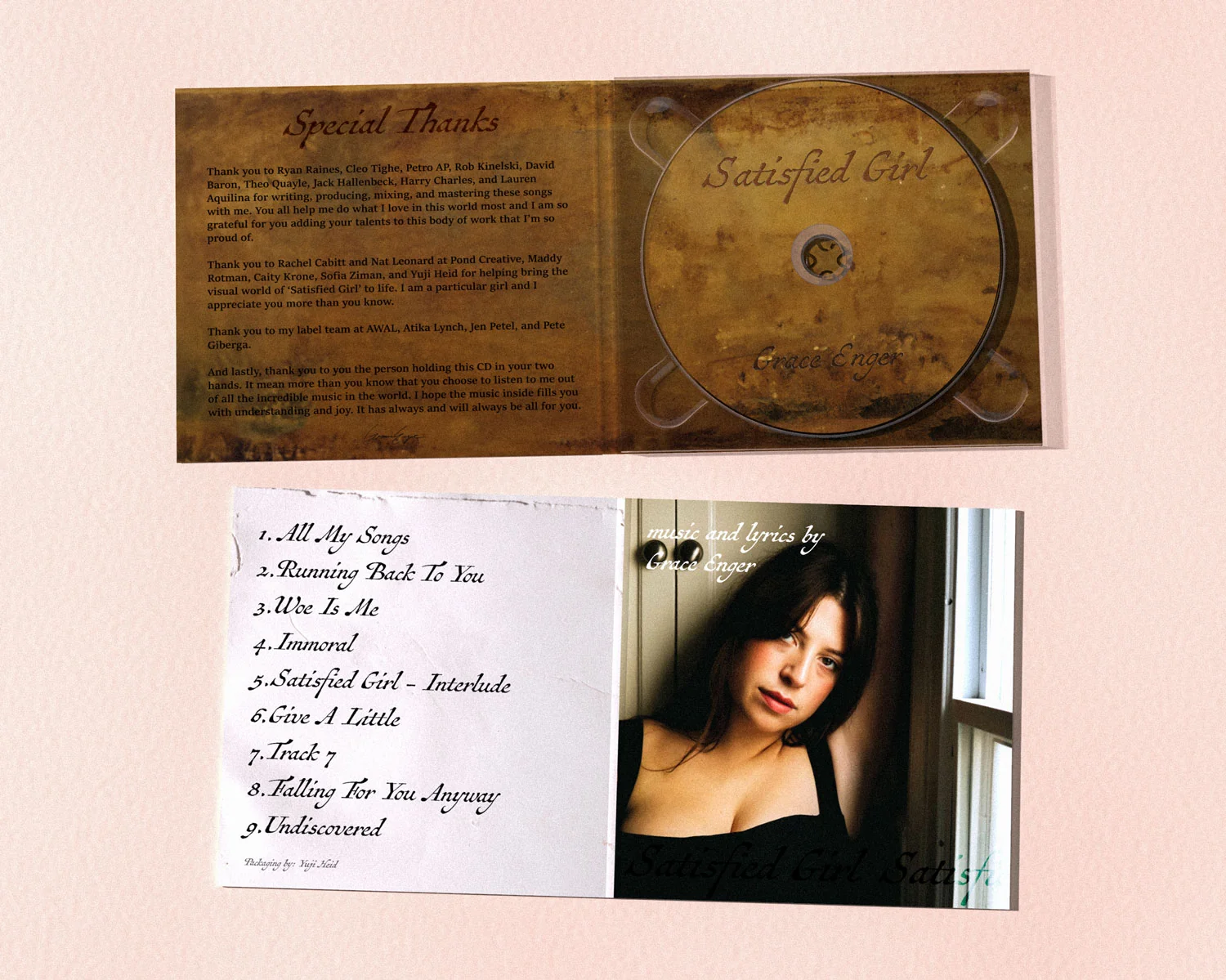Grace Enger - Satisfied Girl CD *SIGNED* - Image 2