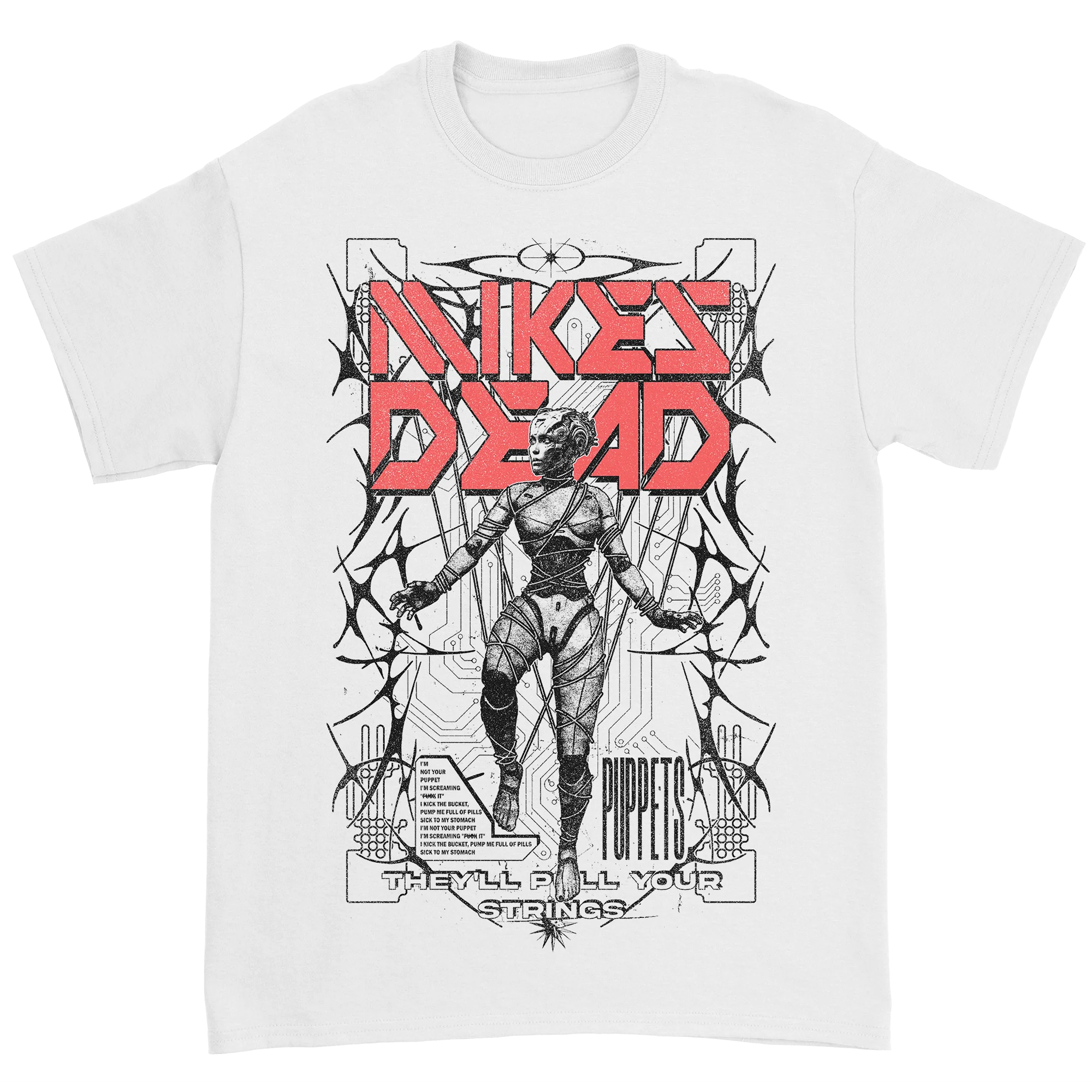 Mike's Dead - Puppets T-Shirt (White)