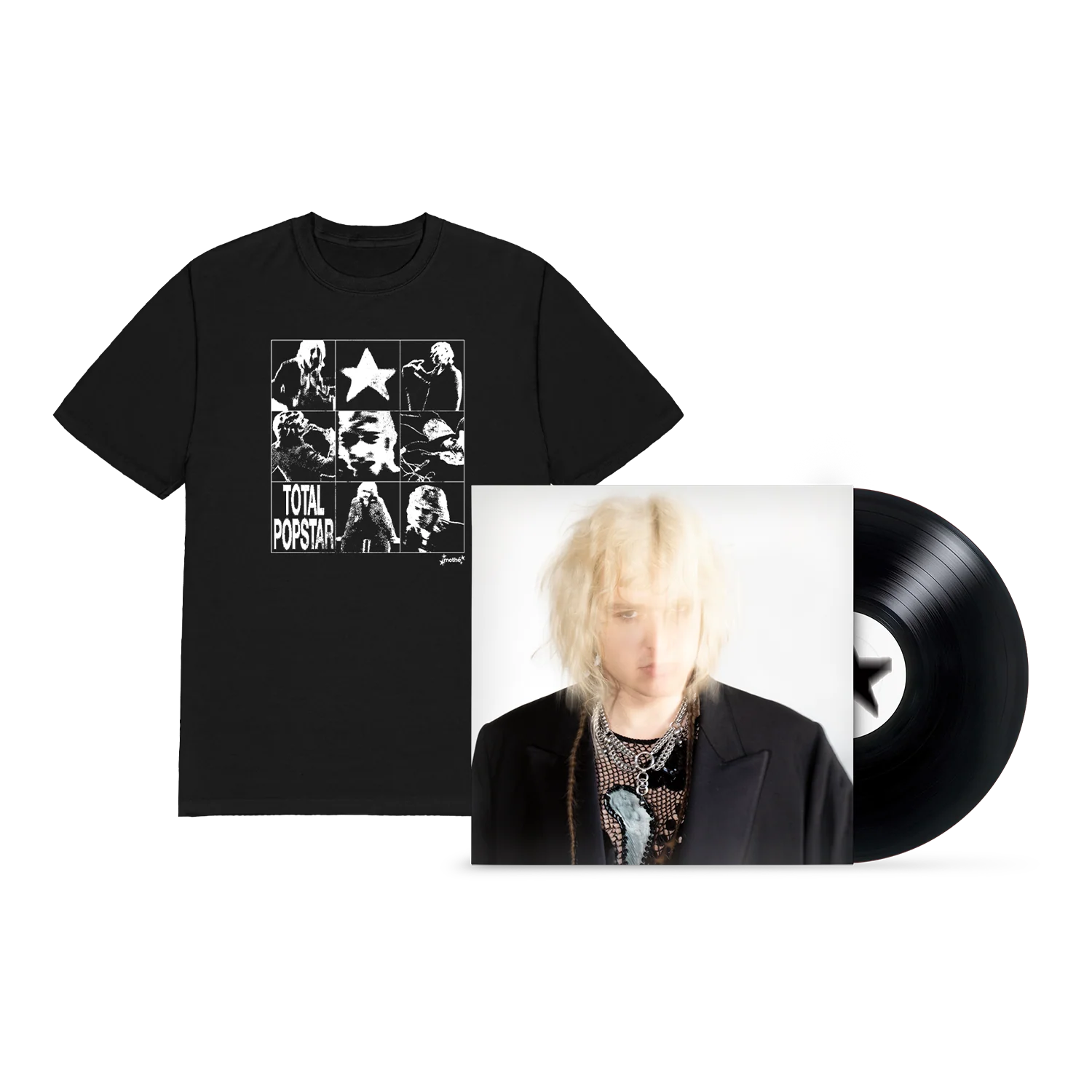 Mothé - Total Popstar Tee (Black) + Total Popstar Vinyl
