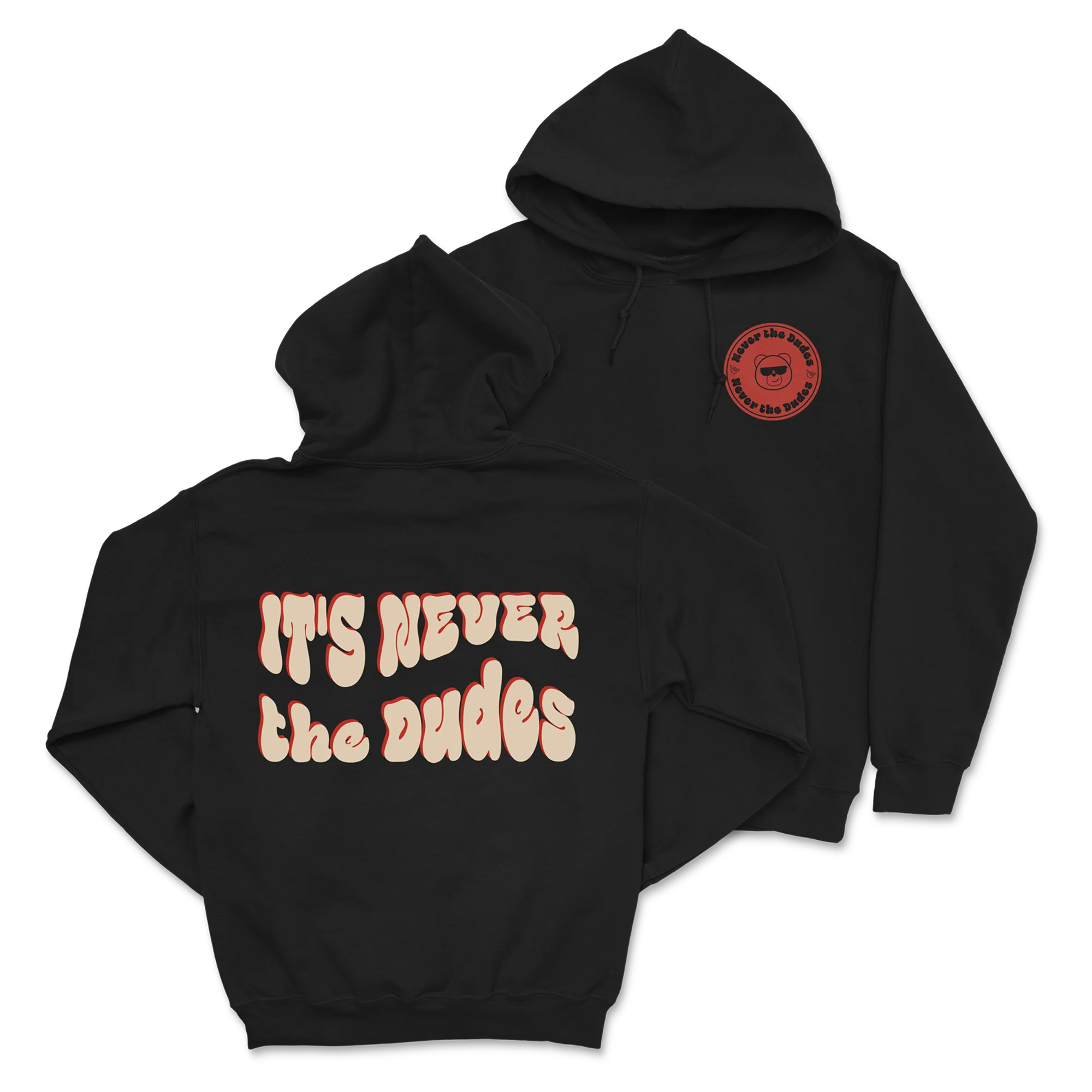 Never The Dudes Hoodie - Black