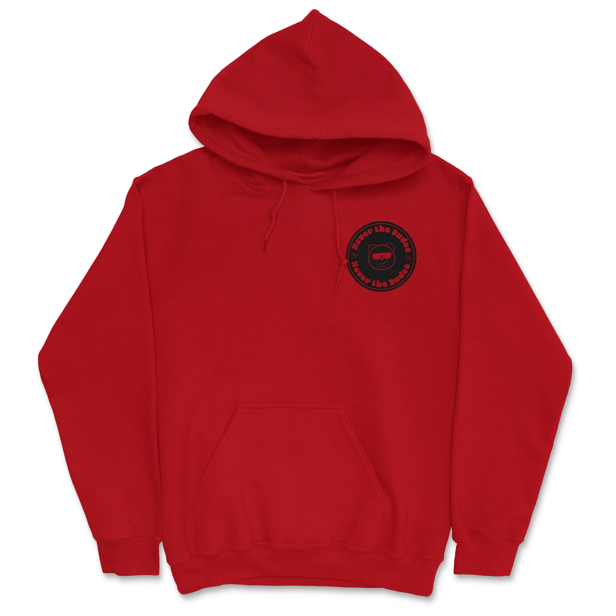 Never The Dudes Hoodie - Red - Image 2