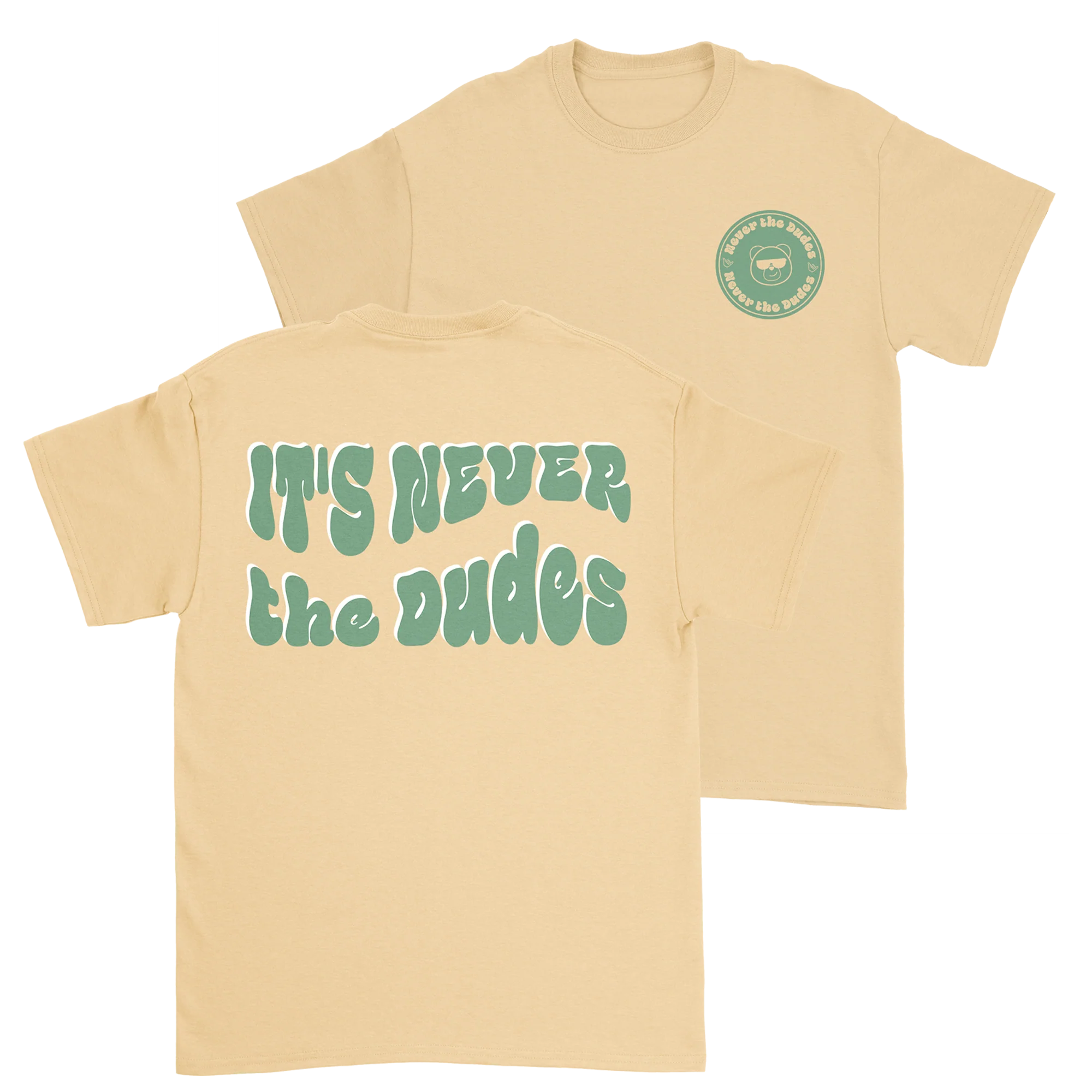 Never The Dudes T-Shirt - Yellow Haze