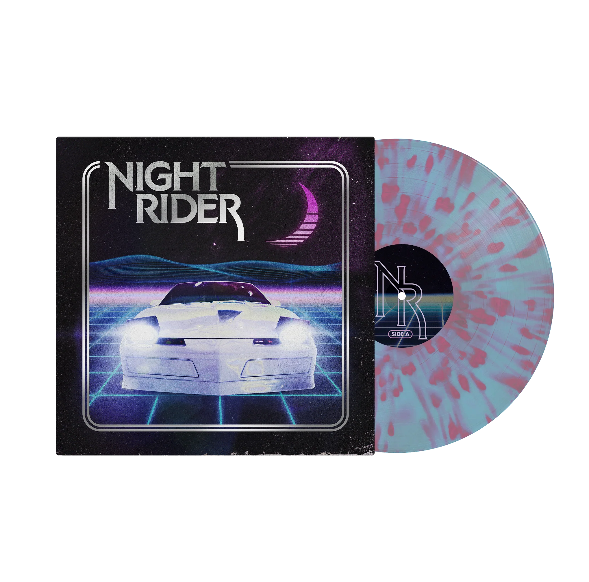 Night Rider - Self Titled Baby Blue w/Hot Pink Splatter LP