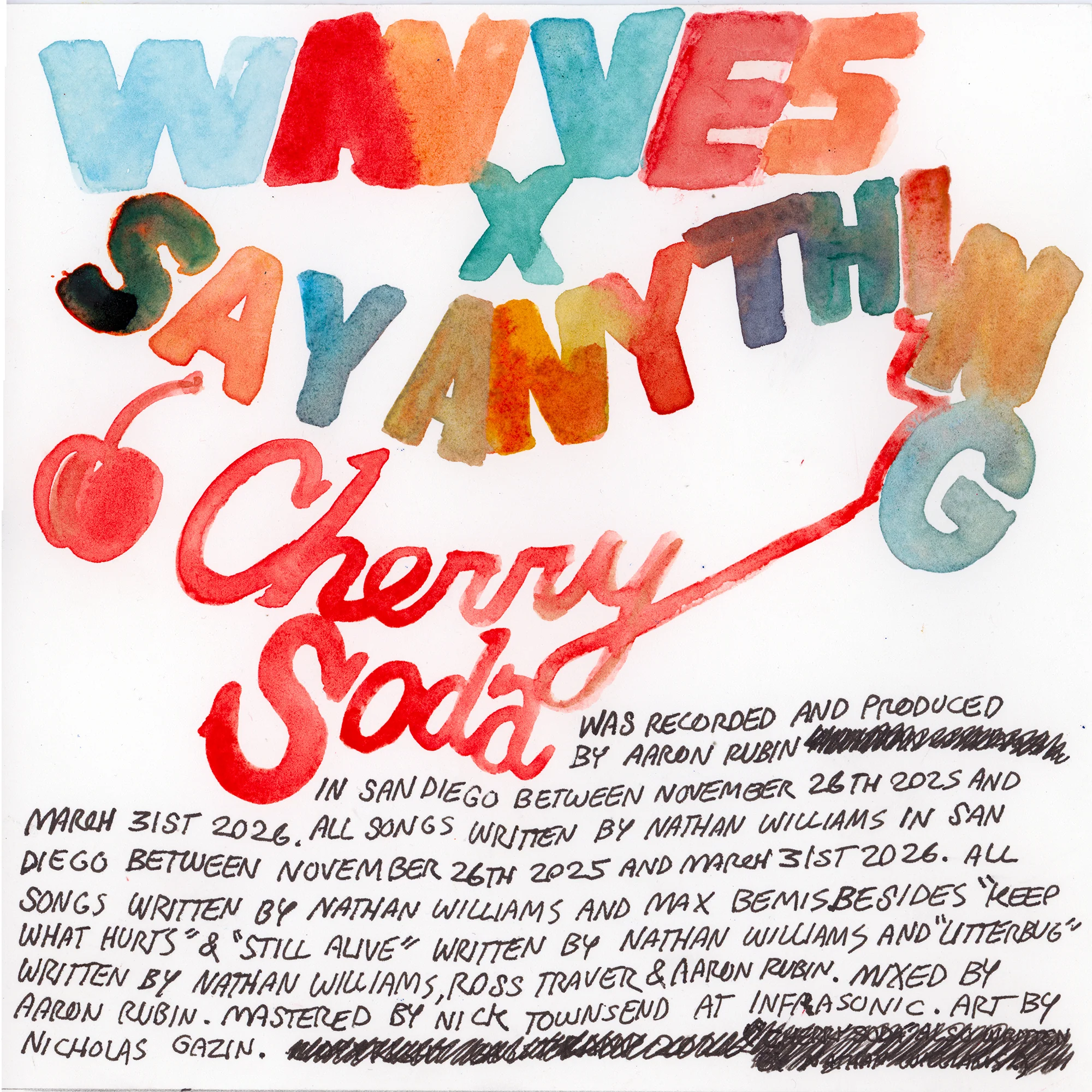 Wavves x Say Anything - Cherry Soda CD - Image 2
